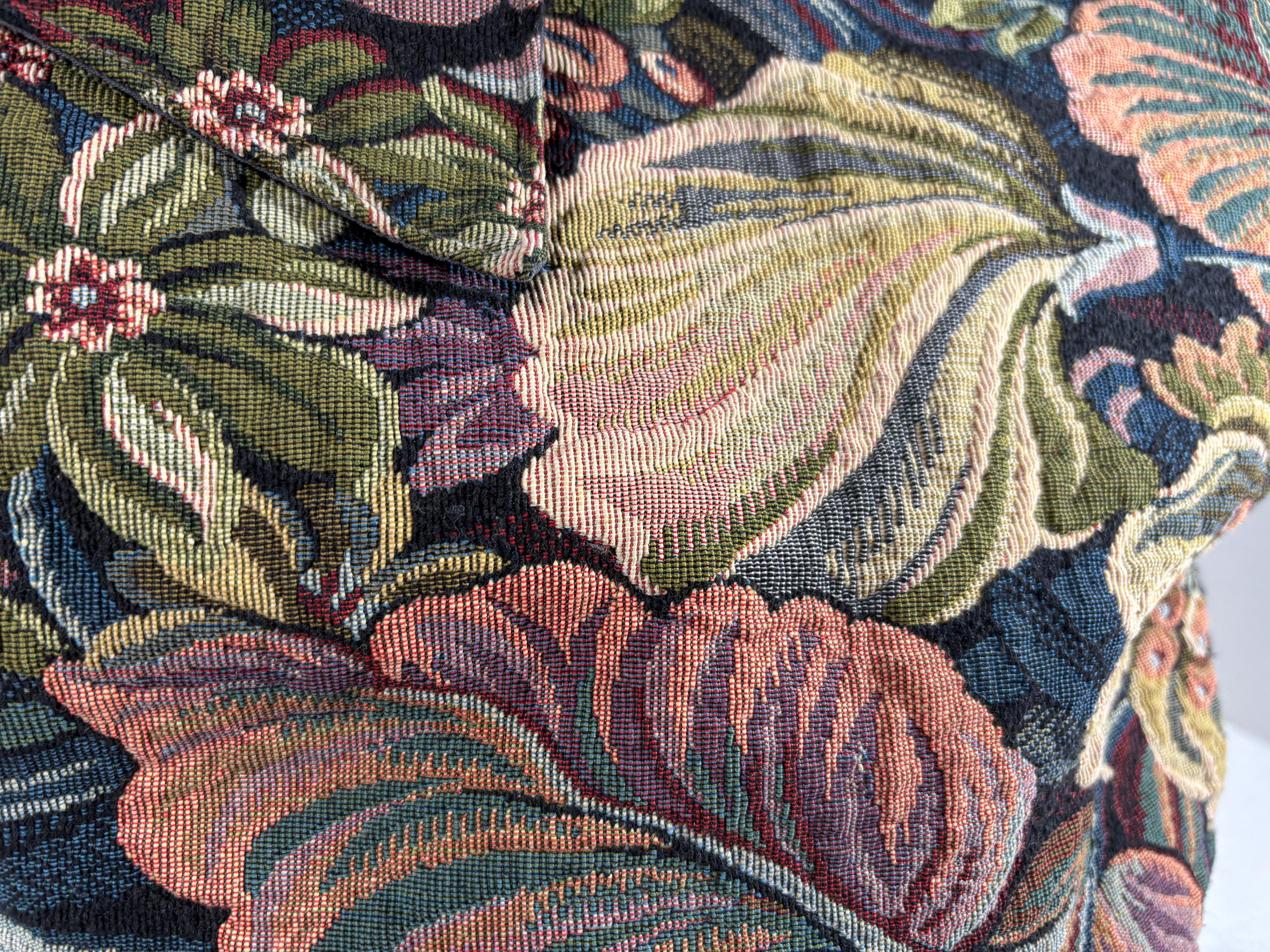 Vintage Carogi Backpack Brocade Floral Print Brocade Tote  display picture 3