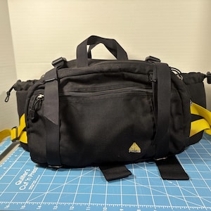 Vintage Nike ACG Pack: Large Yellow Black Hiking Shoulder Fanny