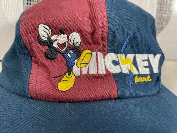 Vintage Mickey Sport Hat Blue Red Mickey Unlimite… - image 2