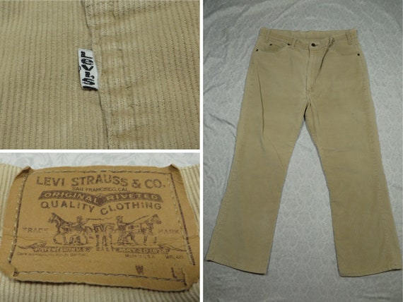 Vintage Levi's 517 Corduroy Pants Tan Brown 80s White Tab - Etsy