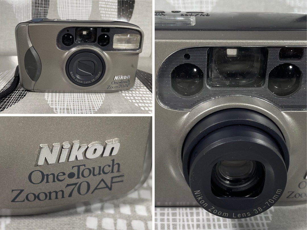 Nikon One Touch Zoom 70 AF Silver 35mm Camera Film With Battery Tested