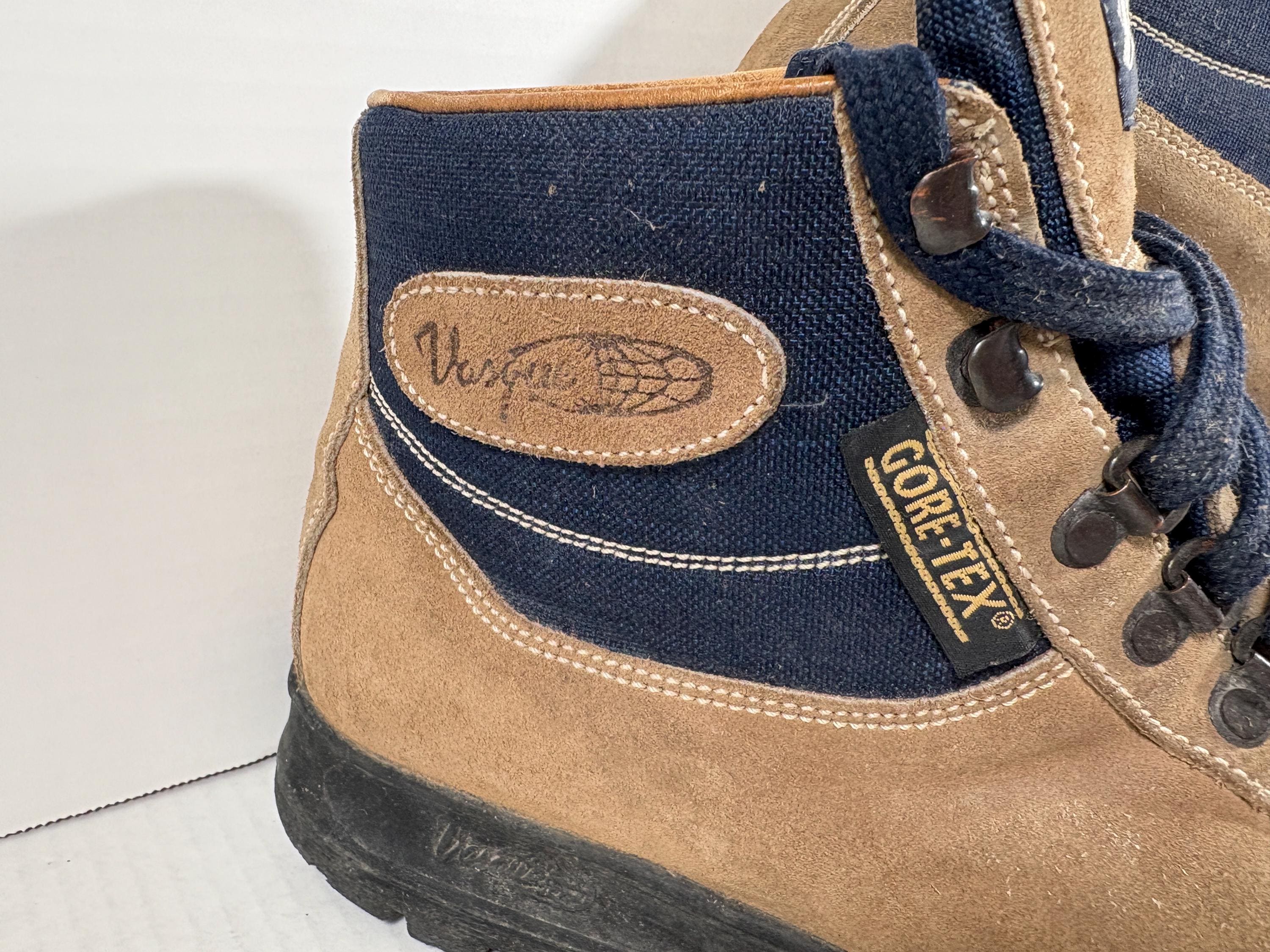 Vintage Vasque Hiking Boots Skywalk Goretex Blue Brown Ankle 90's