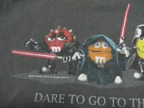 Vintage Star Wars Tee Shirt m&m’s Darth Mail Dark… - image 5