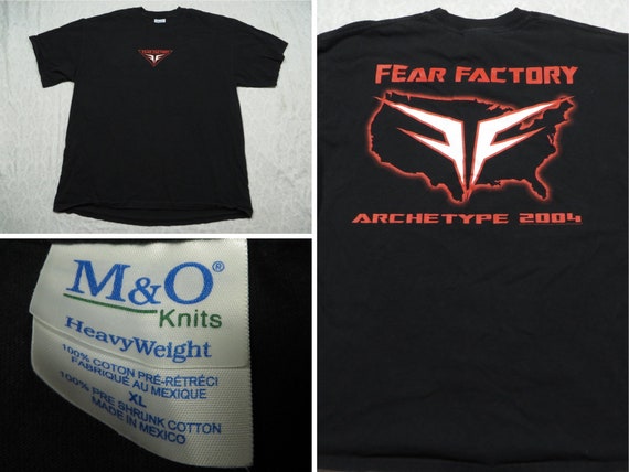 Vintage Fear Factory Tee Shirt Black Archetype Tour Band M O Etsy Sweden
