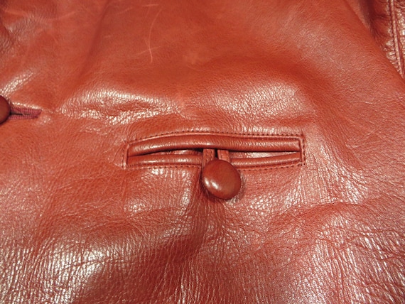 Vintage Calugi E Giannelli Jacket Red Leather 90'… - image 3