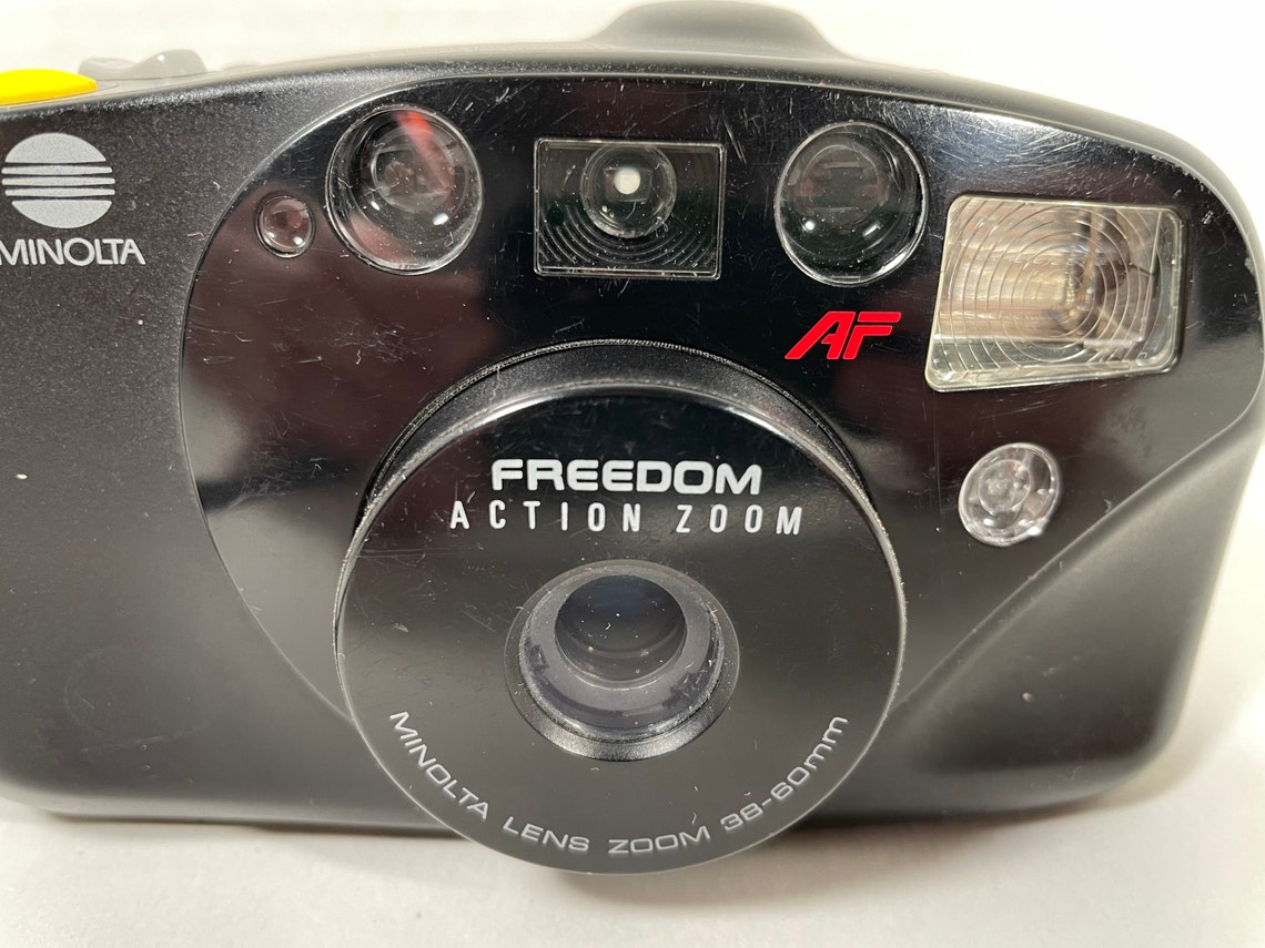 Minolta Freedom Action Zoom Black 35mm Camera Film With Etsy