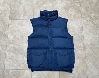 90s/y2k GAP Puffer Vest, Vintage XL Down Filled Blue Puffer