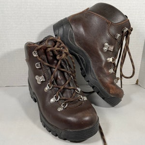 Vintage Alico Hiking Boots Brown Ankle Vibram 90&#39;s Women’s size 4.5 Made in Italy