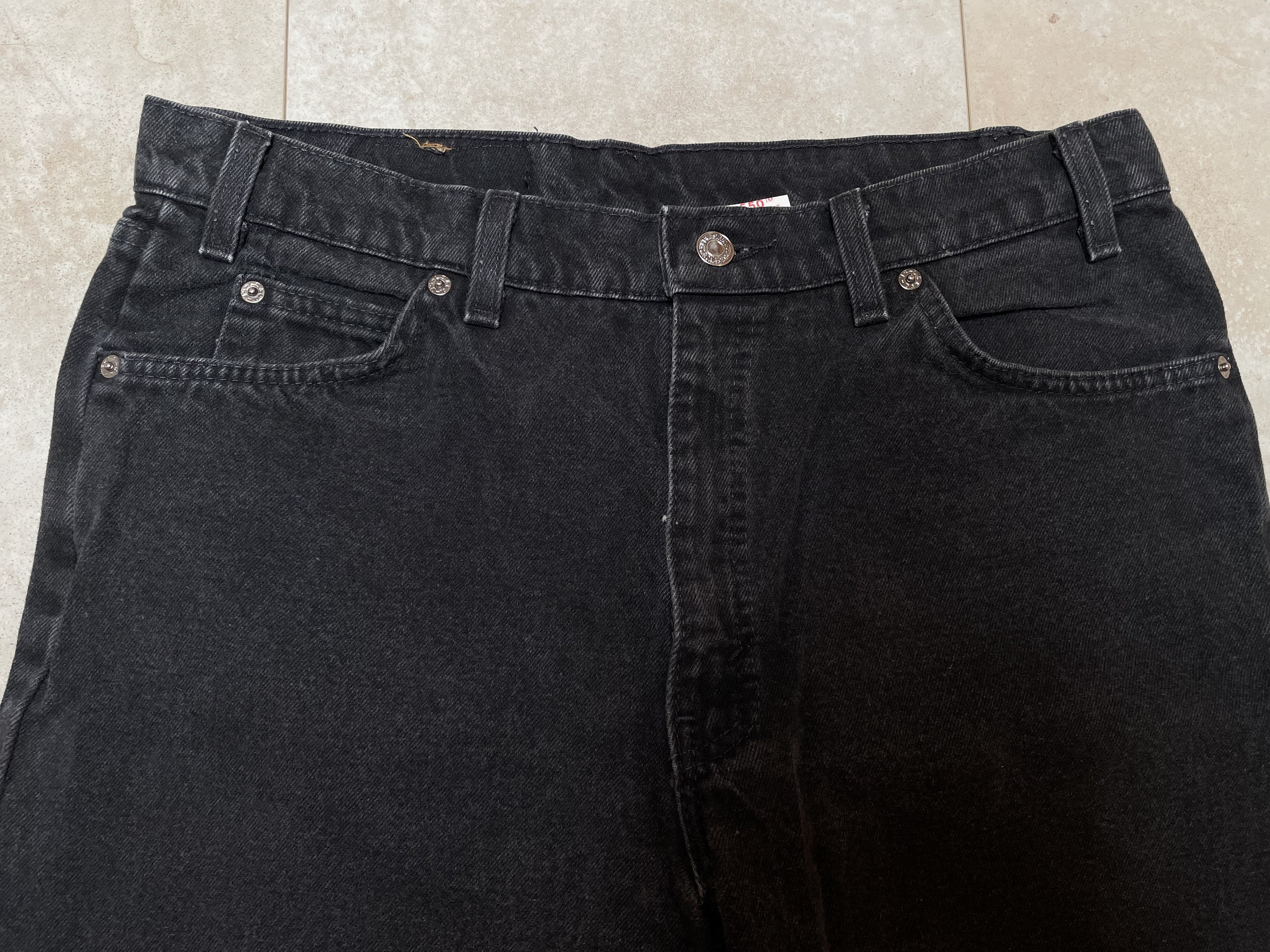 Vintage Levi's 550 Black Jeans: Relaxed Fit 90s Denim (35x35) - Etsy