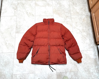 Vintage Frostline Goose Down Puffer Jacket: Red 80s Men's Small