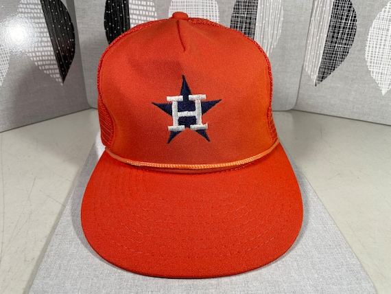 Vintage Houston Astros Hat Orange Blue Star Deadstock Twins 