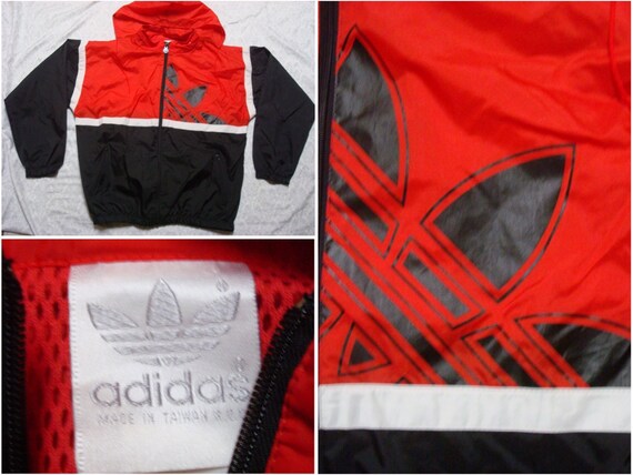 red black white adidas jacket