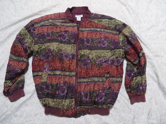 Vintage Robert Stock Jacket Silk Bomber Designer … - image 2