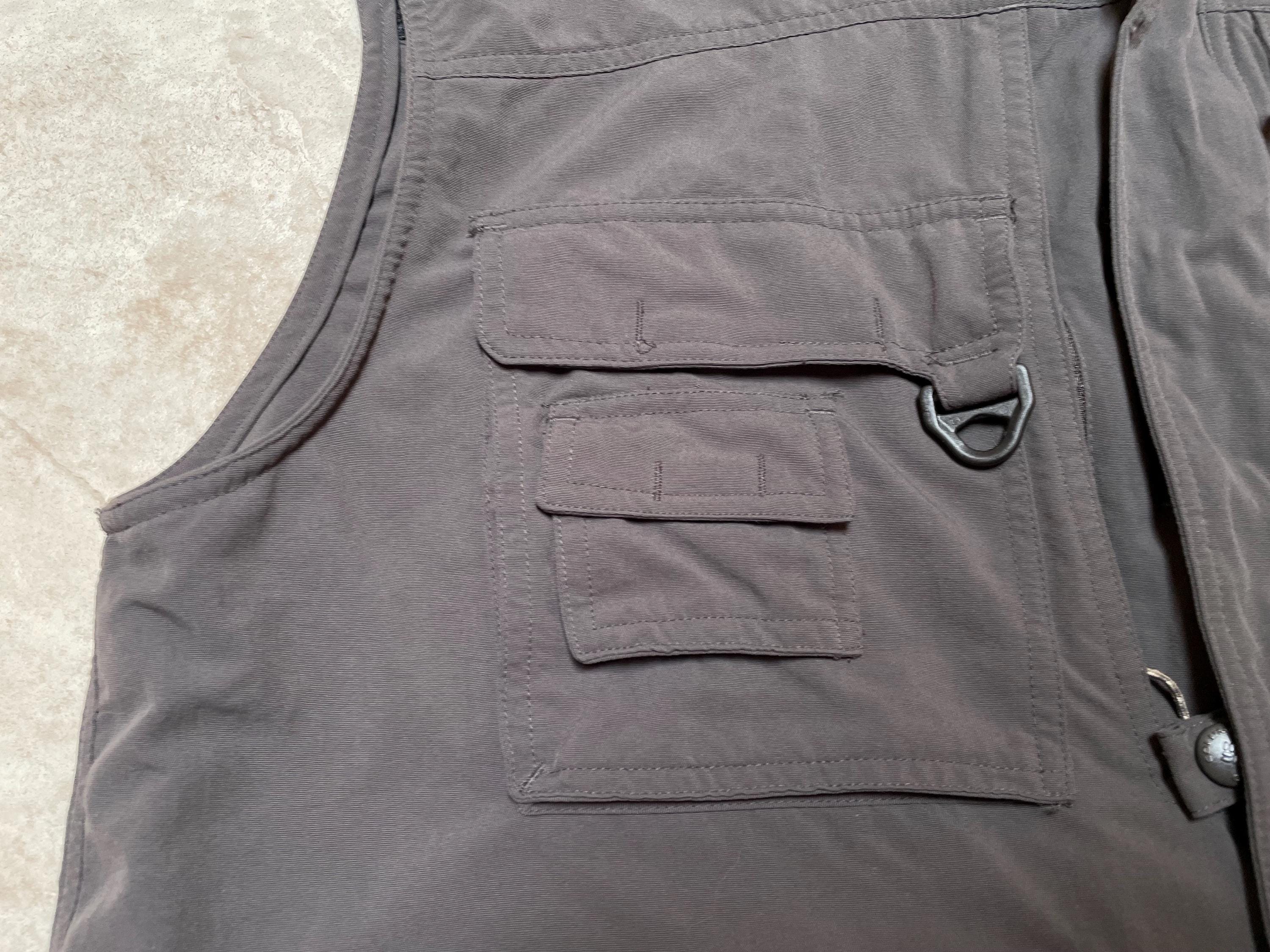 Vintage Columbia Vest GRT Grey Photography Zip up Pockets