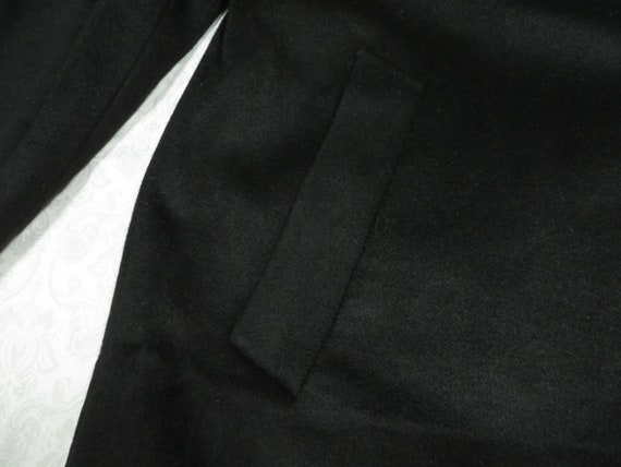 Vintage Cashmere Overcoat Black Louis Dell Olio T… - image 8