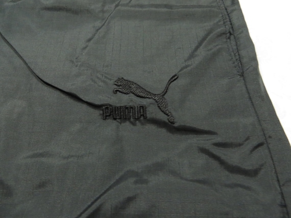 Vintage Puma Pants Black Embroidered Logo Wind Ny… - image 3