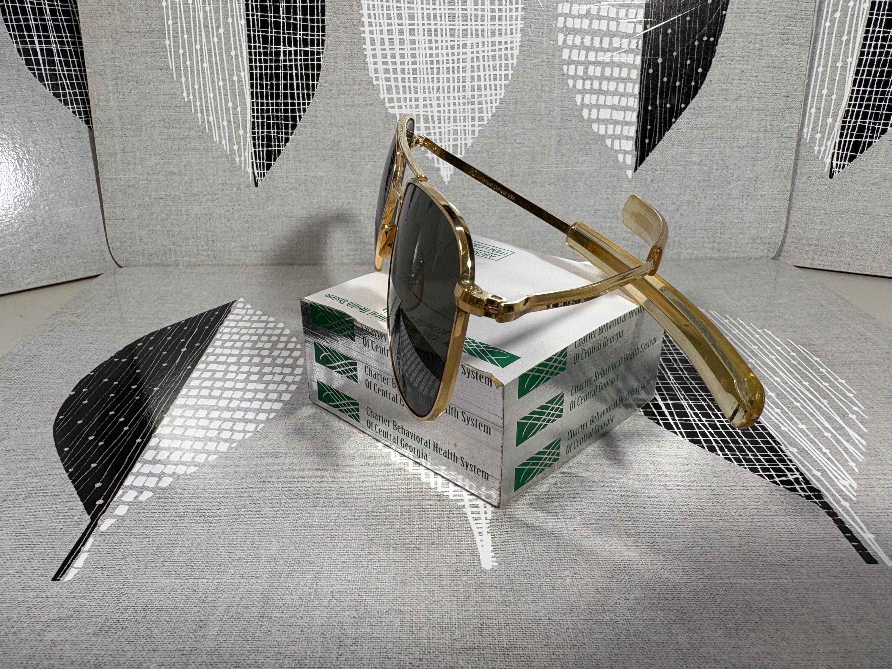 Vintage American Optical AO Aviator: Frames Gold, Sunglasses USA - Etsy