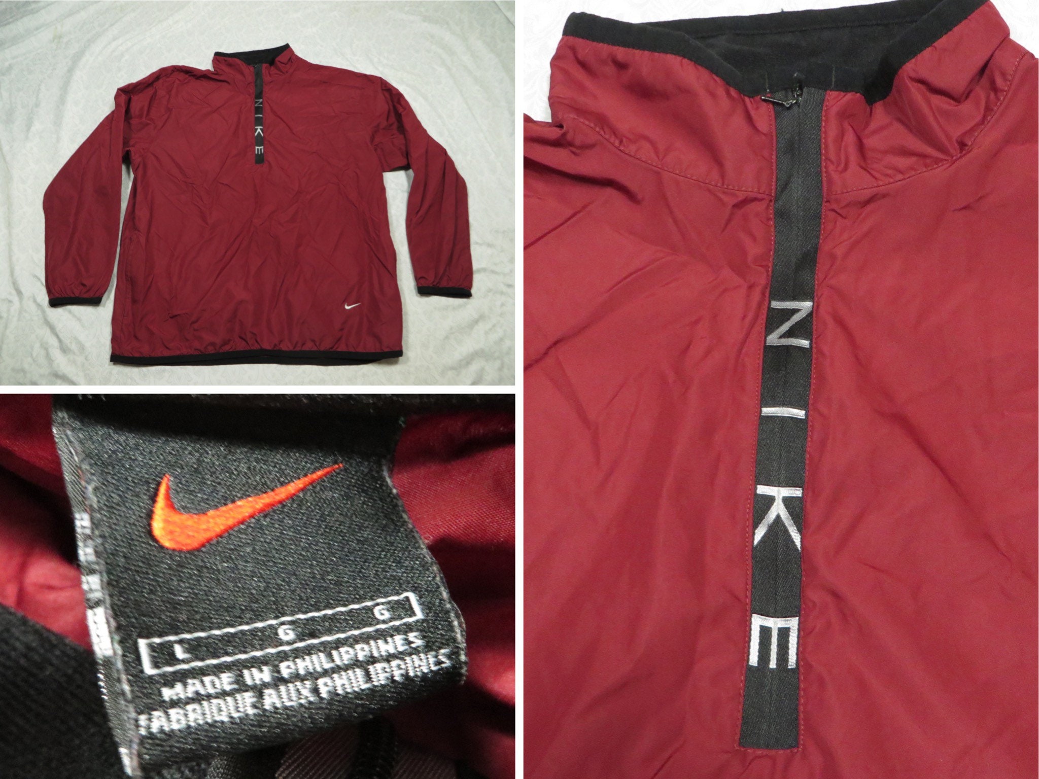 nike windbreaker red black
