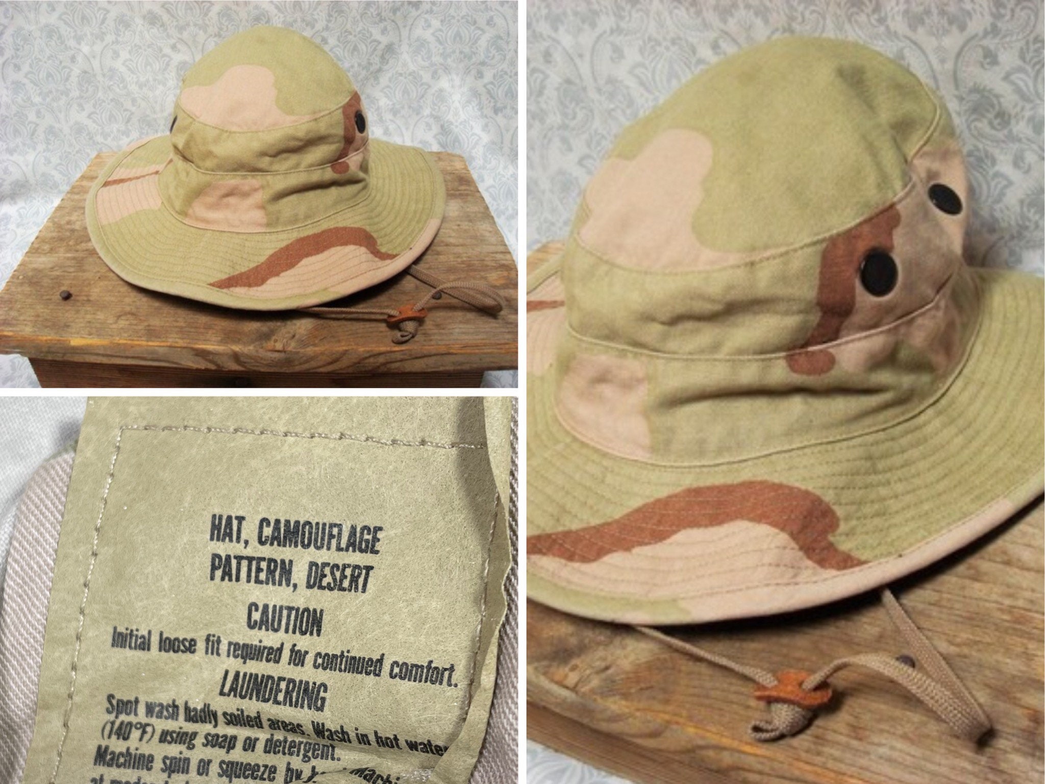 Vintage Boonie Hat Desert Camo Bucket 