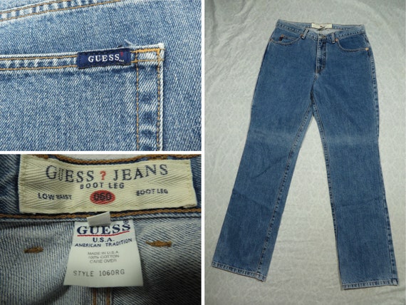 90s Guess Jeans Skinny Jeans Ankle Zipper Jeans High Waist 80s