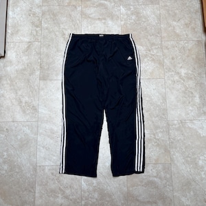 Vintage Adidas Pants Track Stripe Y2K Blue White 2000&#39;s Men&#39;s XL