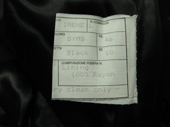 Vintage Cashmere Overcoat Black Louis Dell Olio T… - image 6