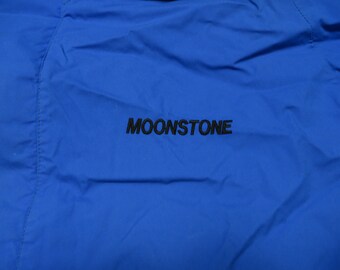 Vintage Moonstone Jacket: Blue Waterproof Windbreaker, 90s Style