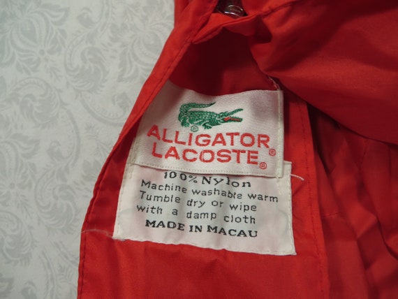 Vintage Lacoste Jacket Windbreaker Red Blue Allig… - image 4