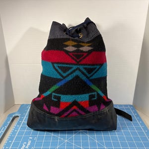 Vintage Pendleton Sling Bag: Backpack Native Print Hobo Sack, 90's Made in USA