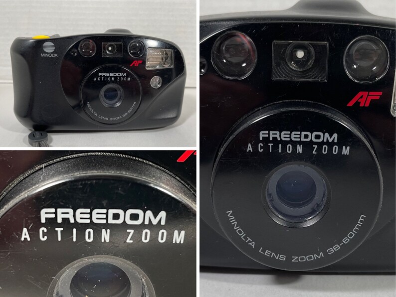 Minolta Freedom Action Zoom Black 35mm Camera Film With Etsy