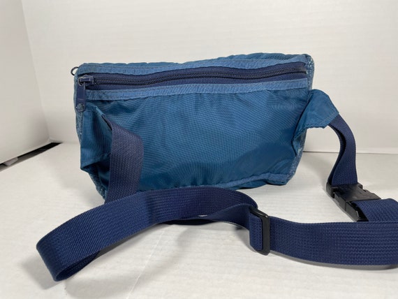 Vintage Fanny Pack Blue Funky Print Waist Lumbar … - image 3