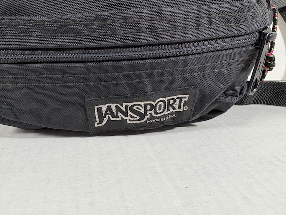 Vintage Jansport Fanny Pack Waist Lumbar Sling Bag 90's Black