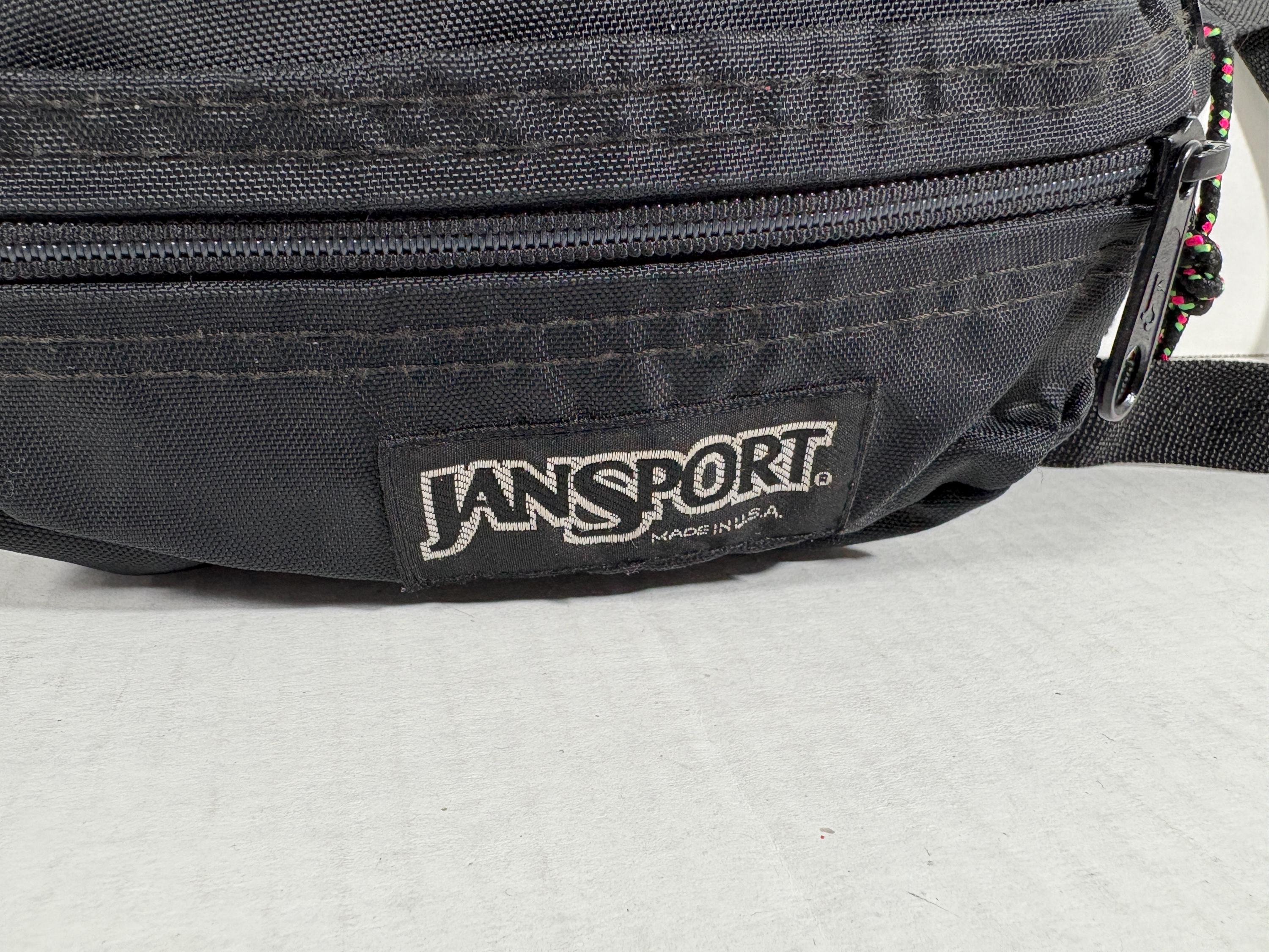 Vintage Jansport Fanny Pack Waist Lumbar Sling Bag 90's Black