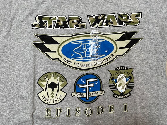 Vintage Star Wars Episode One T-shirt: Trade Federation Fighter