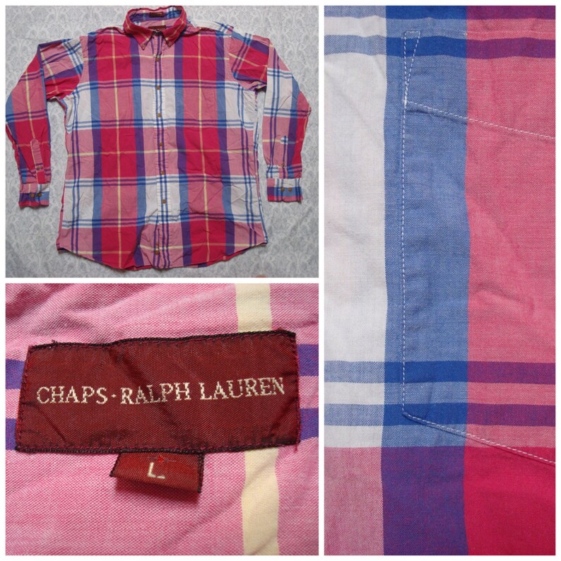 Chaps By Ralph Lauren Flannel Red /& Black Plaid Men/'s Shirt Big /& Tall Long Slee