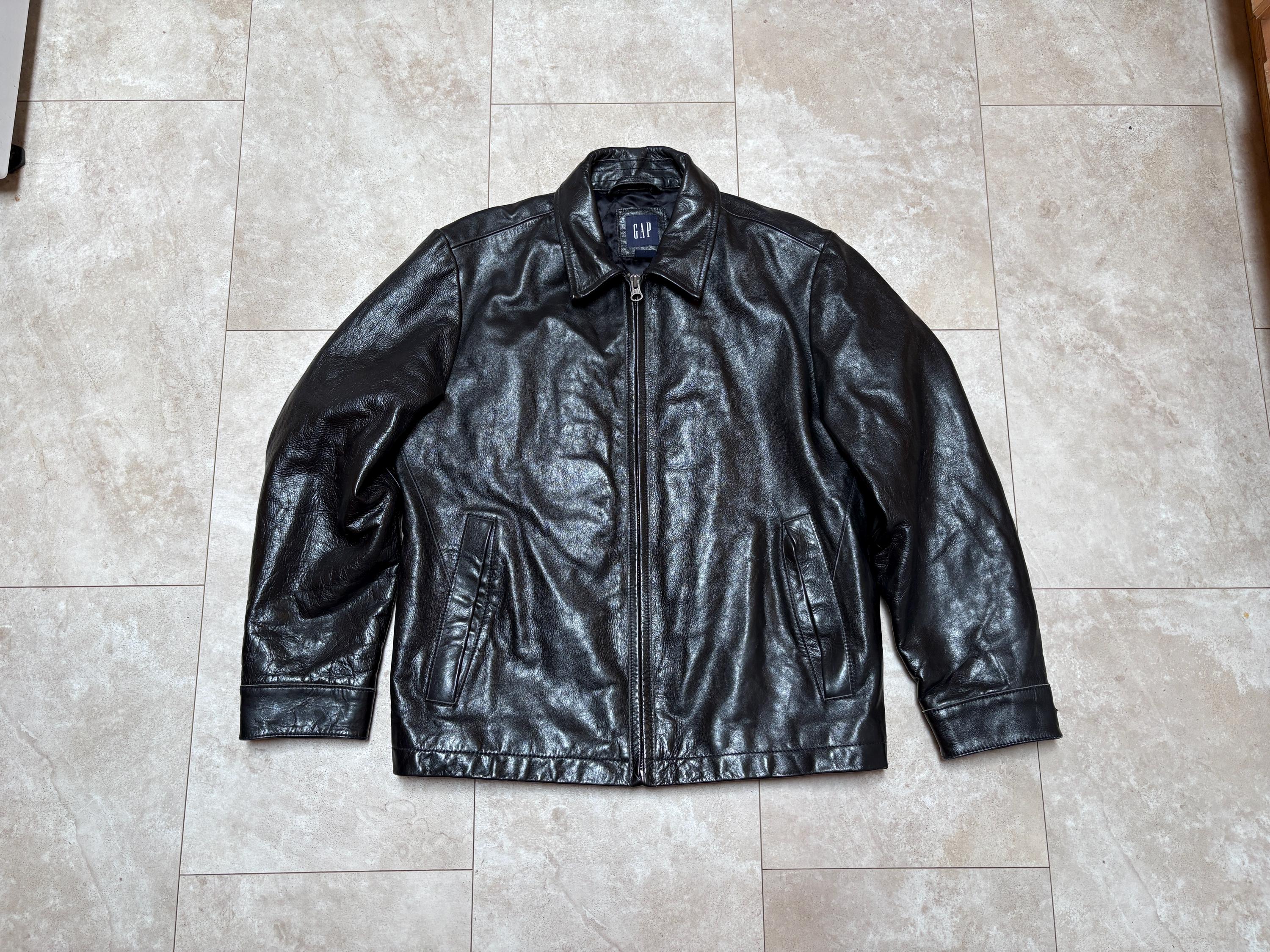 Gap Leather Jacket - Etsy