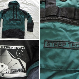 Vintage North Face Jacket Steep Tech Green Black 90's - Etsy