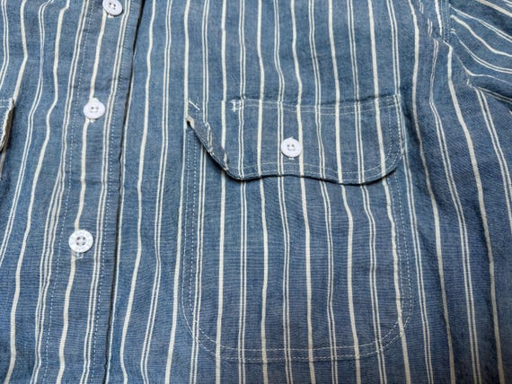 Vintage Big Mac Work Shirt: Blue White Stripe, 90s Cotton XXLT - Etsy