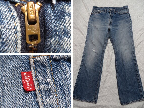Vintage Levi's 517 Jeans 70's Red Tab Distressed Light - Etsy UK