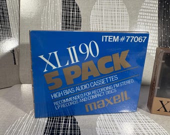 Cassette Maxell II 90 High Bias, nuove, sigillate, lotto di 6
