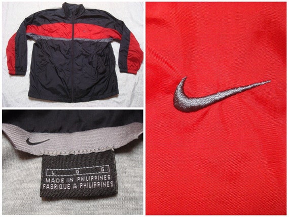 red vintage nike windbreaker