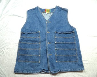 Vintage Columbia Vest GRT Grey Photography Zip up Pockets