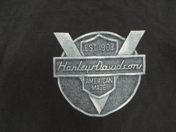 Vintage Harley Davidson Tee Shirt Black American … - image 6