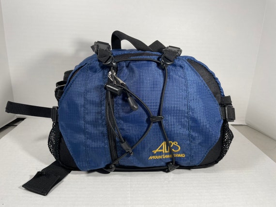 Vintage Alps Mountaineering Fanny Pack Blue Black… - image 2