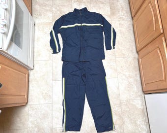 Survêtement vintage Nike XXL, survêtement en nylon bleu