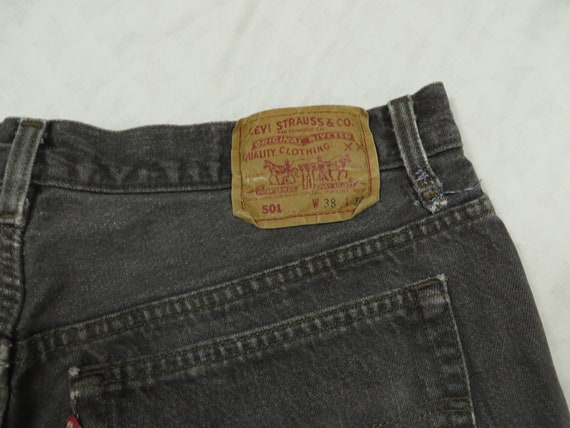 Vintage Levi's 501 Jeans Black 90’s Harley Davids… - image 4