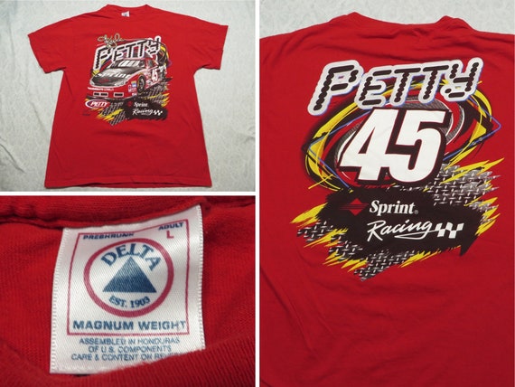 Vintage Kyle Petty Tee Shirt Red NASCAR Sprint Ra… - image 1