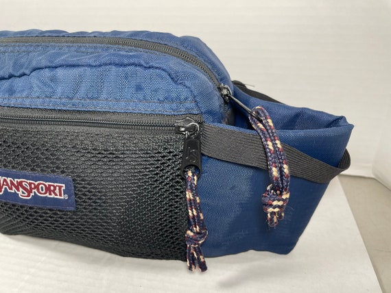 Vintage Jansport Fanny Pack Lumbar Blue Nylon Bag… - image 7