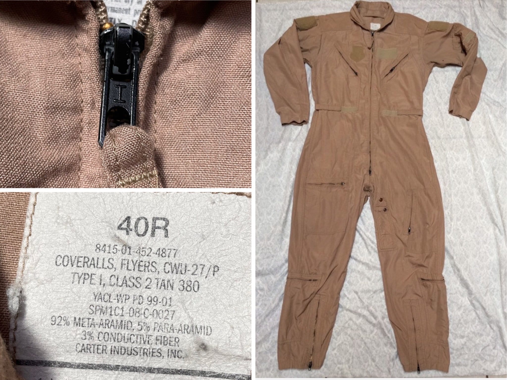 パンツ vintage cwu-27 USAF jumpsuits dw Khaki Flight Suit | Aviator Jumpsuit | Cockpit USA
