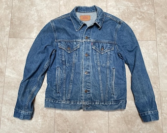Vintage Levi's Jacket Blue Denim Jean 80's Men's 40 Medium Made in USA